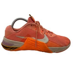 Nike React Metcon 7 Shoes Womens 9.5 Crimson Bliss/Sail Orange Lock Lace Sneaker